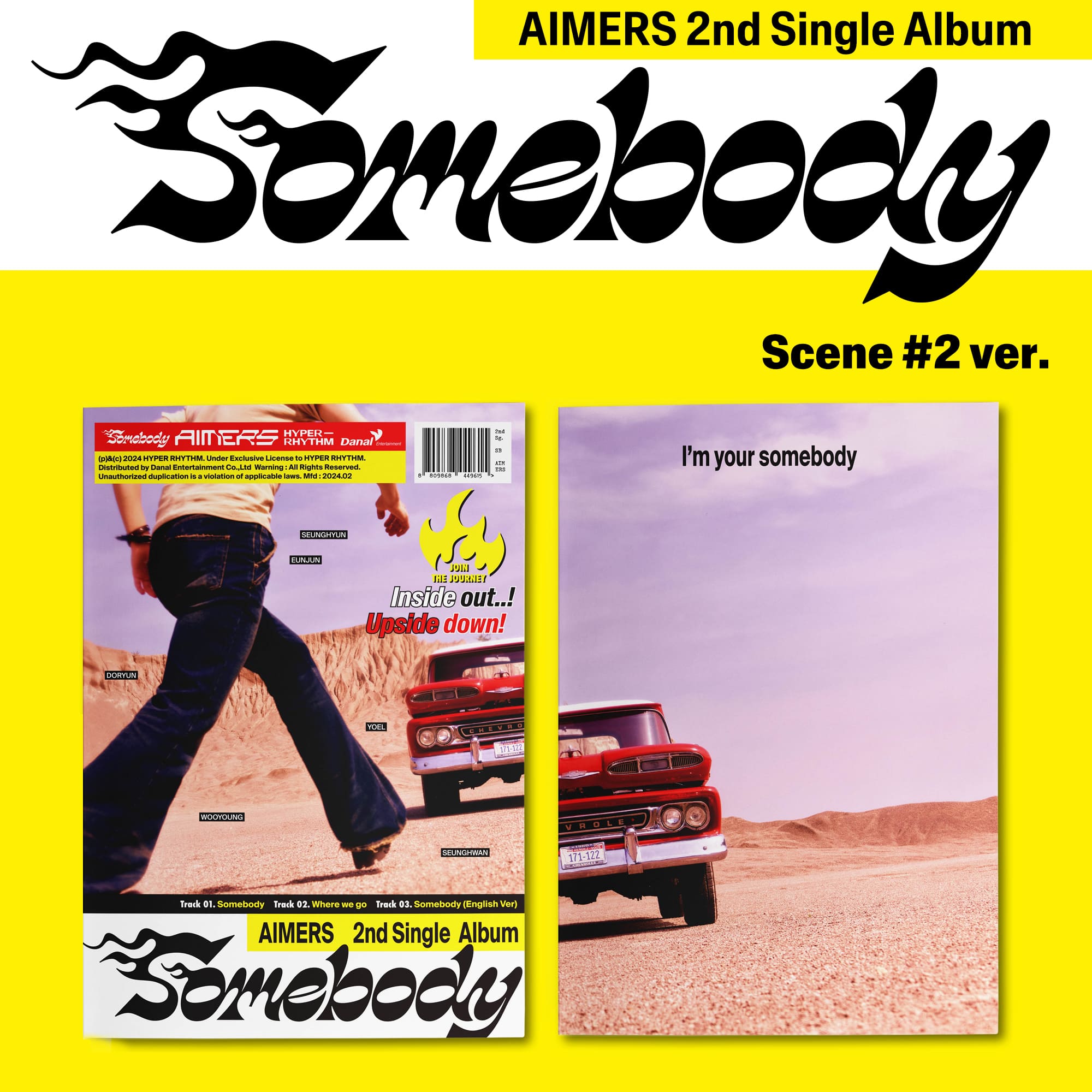 AIMERS 2nd Single [Somebody] (Scene #1 Ver. : Scene #2 Ver.)